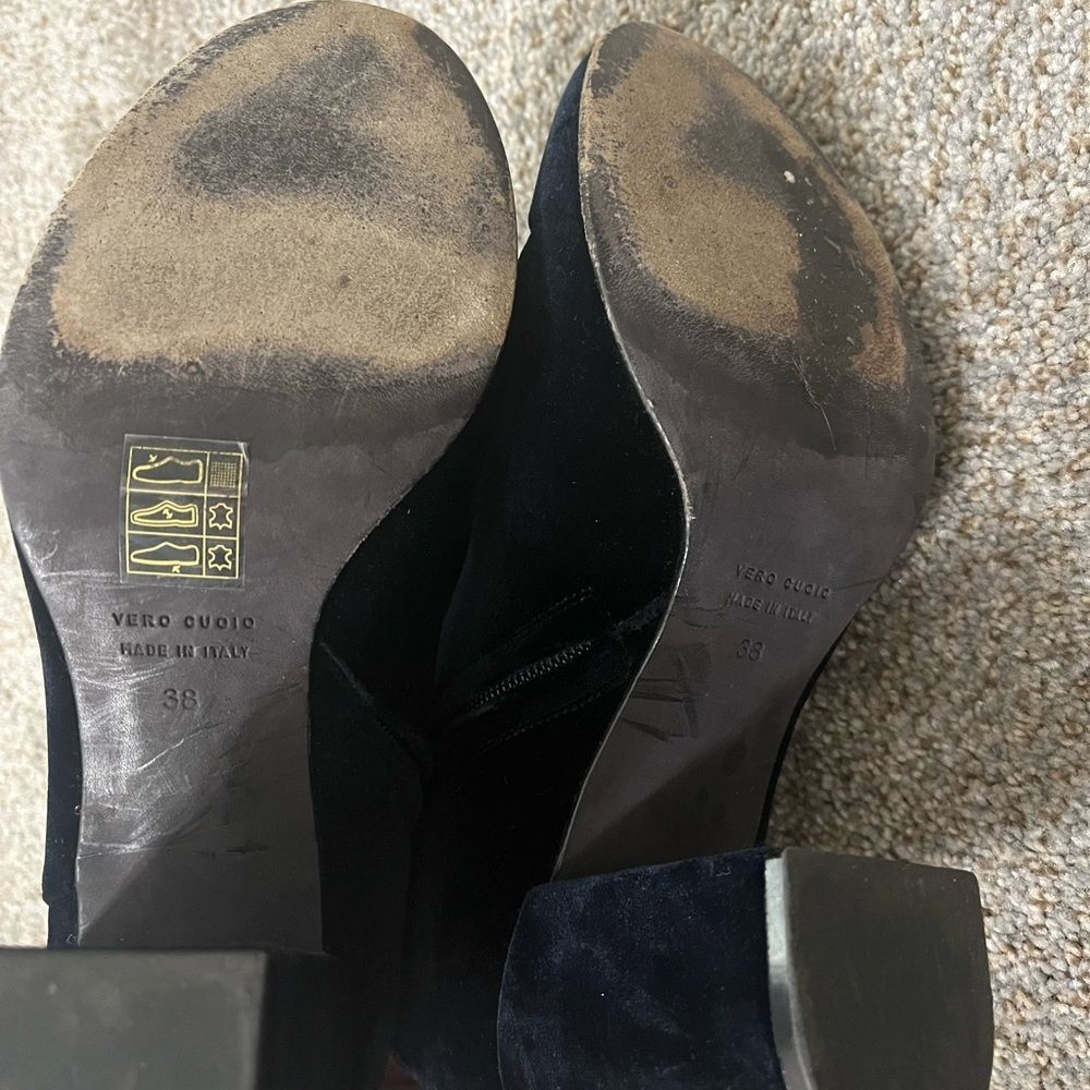 CLUB MONACO Velvet navy blue booties - Picture 11 of 11